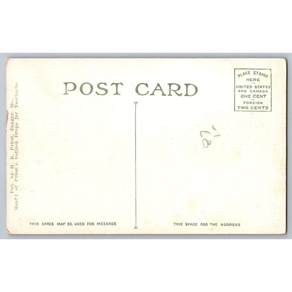 Vintage Maine Postcard Collection  Kittery - Auburn - Bangor Lot of 4 #1668 - Picture 4 of 8